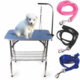 1pcs Adjustable Dogs Leash Pets Noose Loop Lock Clip Rope Cats Grooming Table Accessories Arm Bath Nylon Restraint Ropes Harness (Color: black)